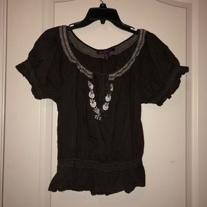 Gloria Vanderbilt Peasant Blouse